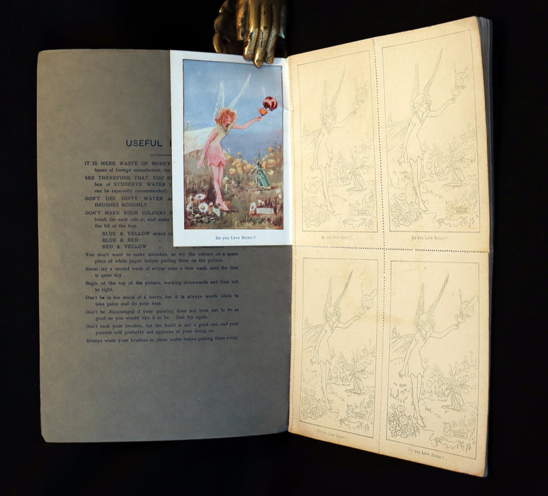 1920 Scarce Book - FAIRY REVELS - A Postcard Painting Book by Constance Symonds.