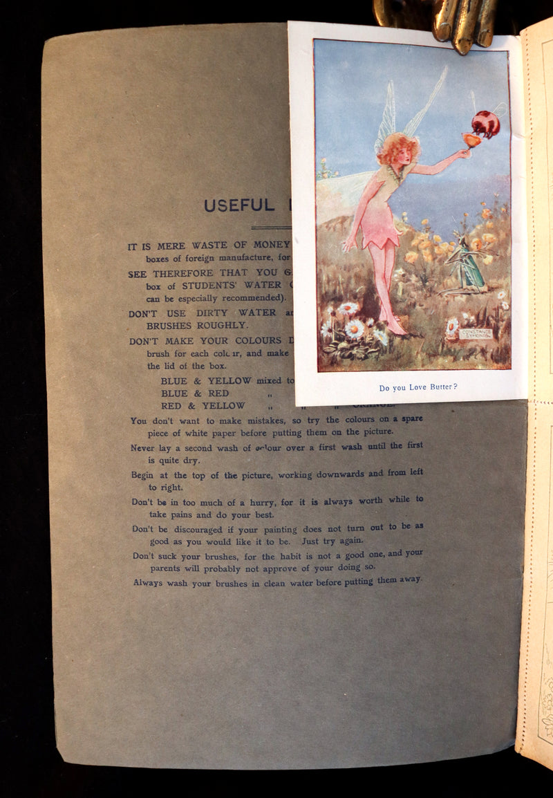 1920 Scarce Book - FAIRY REVELS - A Postcard Painting Book by Constance Symonds.
