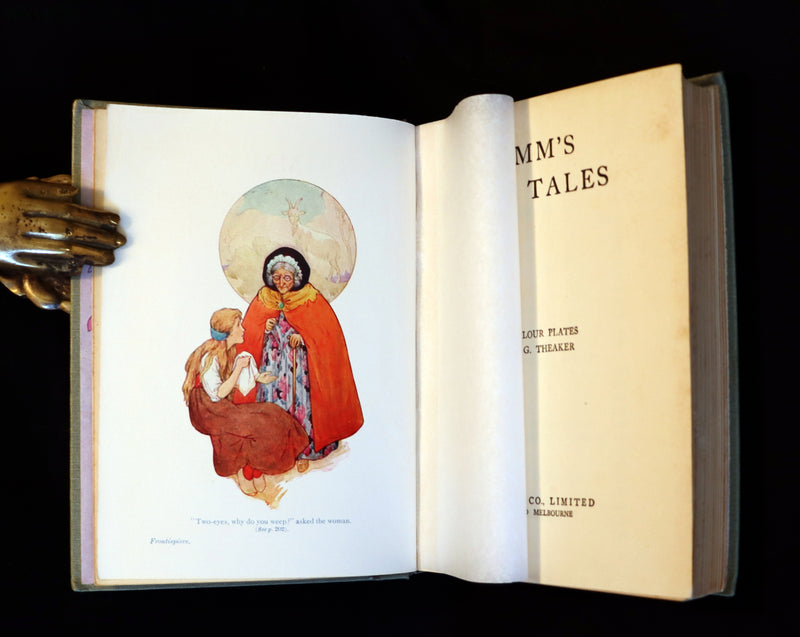 1925 Rare Book - GRIMM's FAIRY Tales with 48 Colour Plates By Harry G. Theaker.