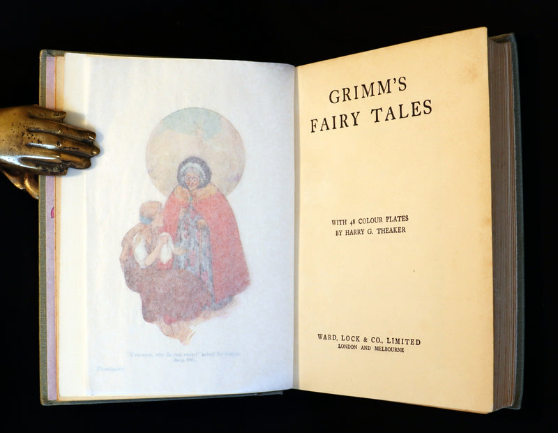 1925 Rare Book - GRIMM's FAIRY Tales with 48 Colour Plates By Harry G. Theaker.