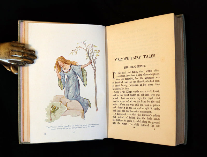 1925 Rare Book - GRIMM's FAIRY Tales with 48 Colour Plates By Harry G. Theaker.