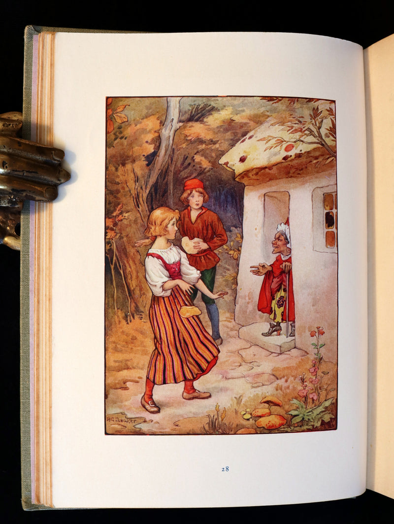 1925 Rare Book - GRIMM's FAIRY Tales with 48 Colour Plates By Harry G. Theaker.