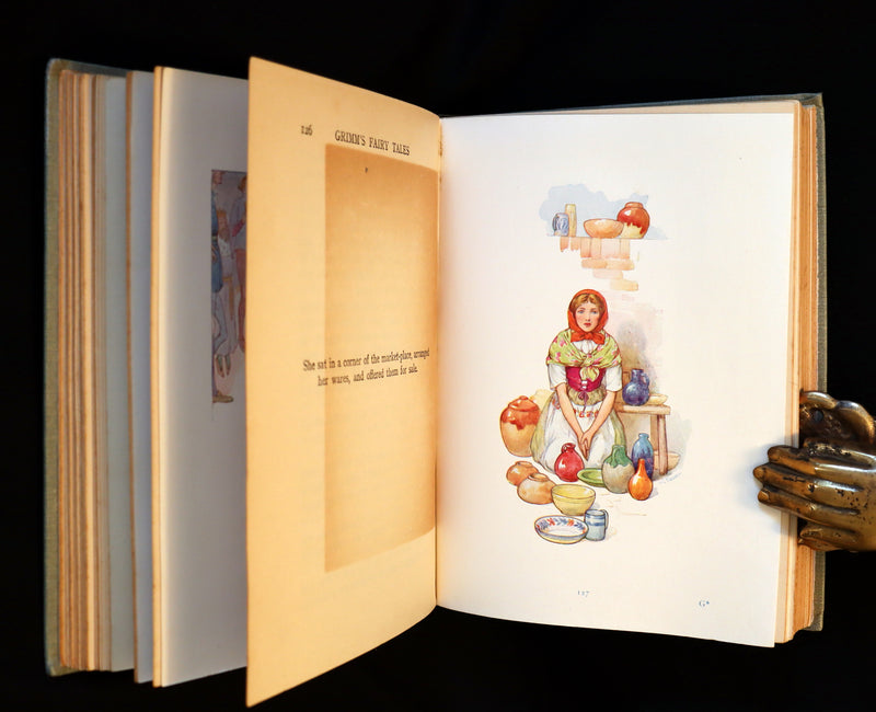 1925 Rare Book - GRIMM's FAIRY Tales with 48 Colour Plates By Harry G. Theaker.