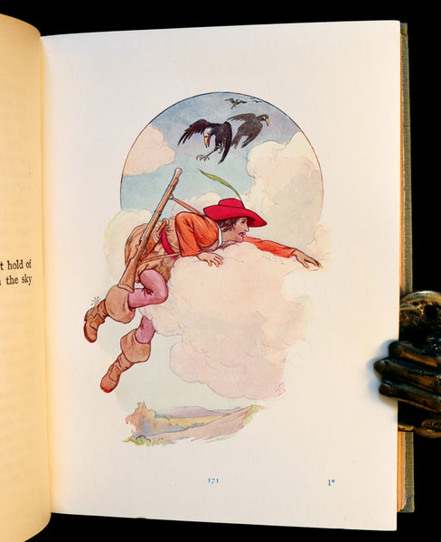 1925 Rare Book - GRIMM's FAIRY Tales with 48 Colour Plates By Harry G. Theaker.