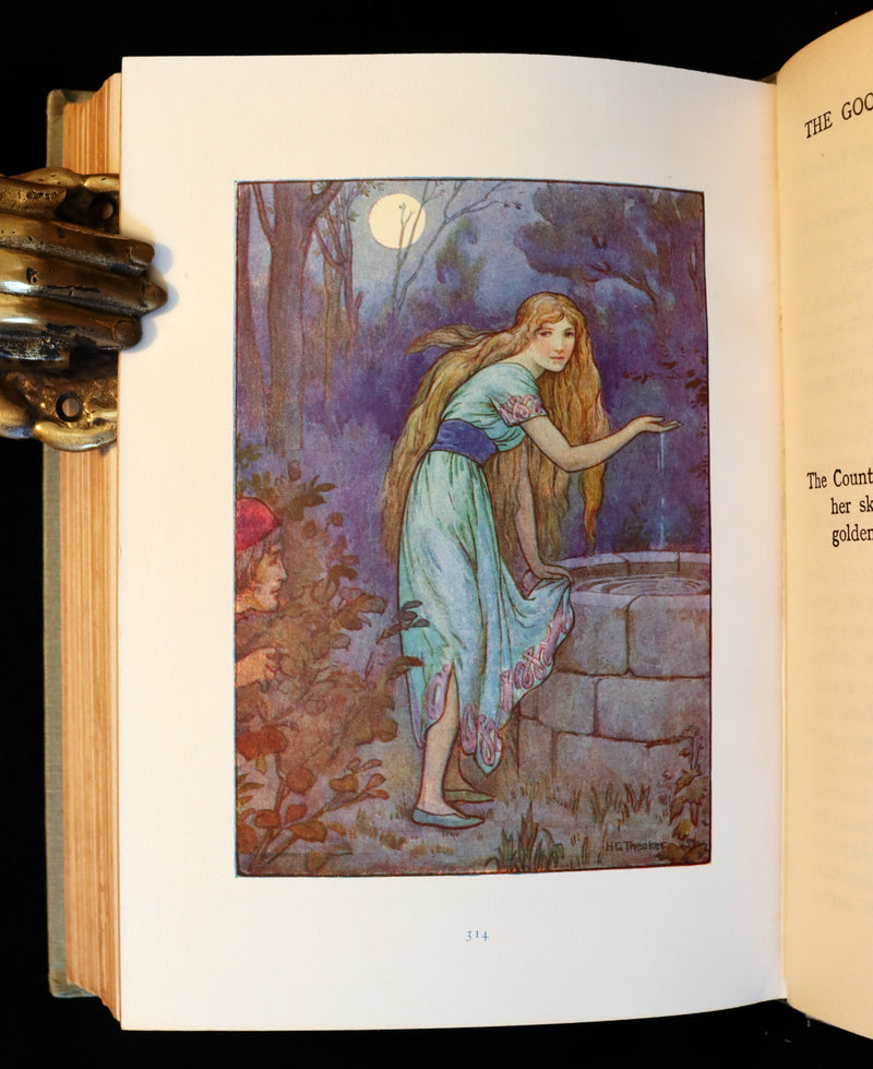 1925 Rare Book - GRIMM's FAIRY Tales with 48 Colour Plates By Harry G. Theaker.