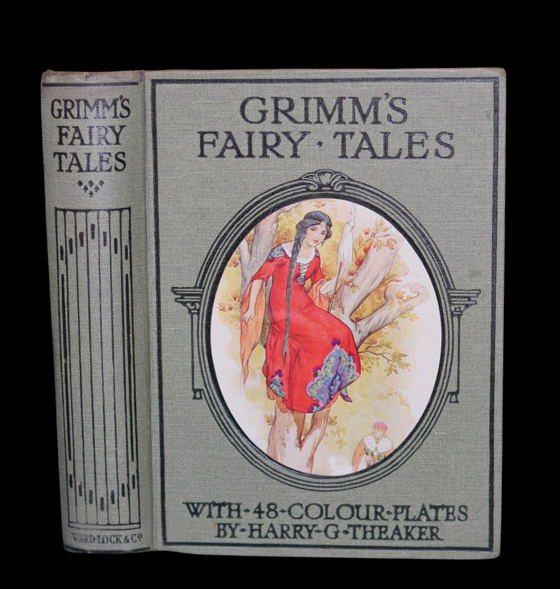 1925 Rare Book - GRIMM's FAIRY Tales with 48 Colour Plates By Harry G. Theaker.