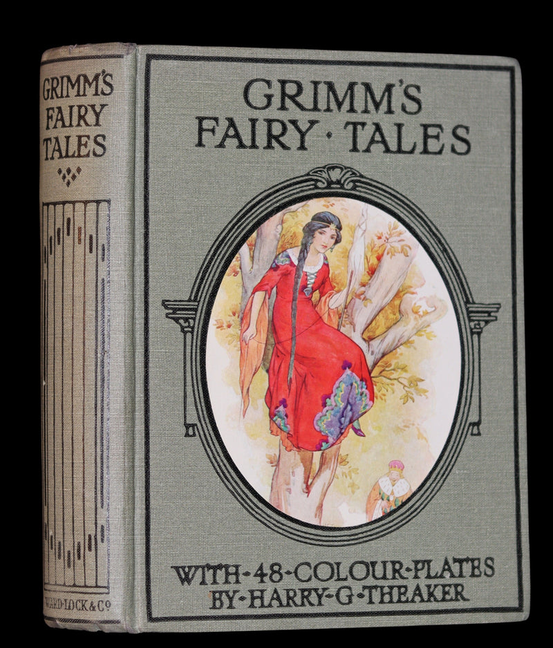 1925 Rare Book - GRIMM's FAIRY Tales with 48 Colour Plates By Harry G. Theaker.