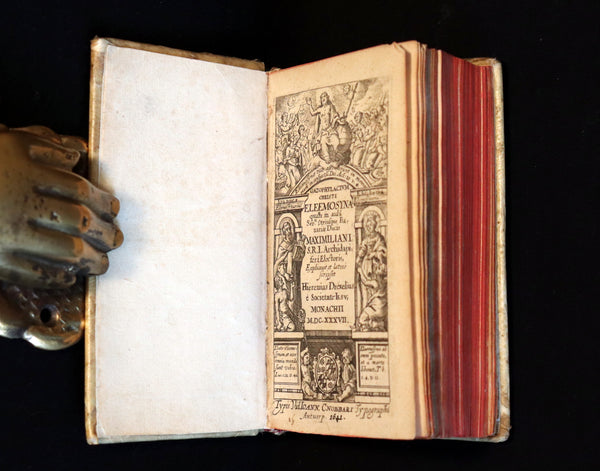 1641 Rare Latin Vellum Book - Jesuit Jeremias Drexel Gazophylacium Christi Eleemosyna.