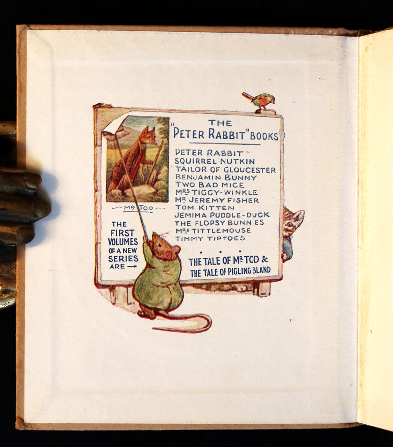 1916 Rare First Edition Book - Beatrix Potter  - The Story of A FIERCE BAD RABBIT.