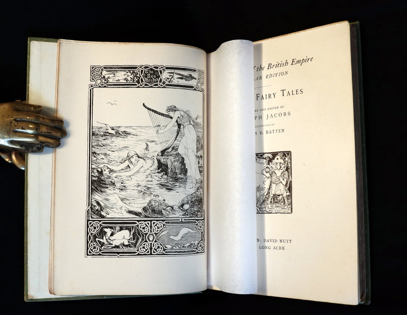1895 Scarce Victorian Book - CELTIC Fairy Tales by Joseph Jacobs Illustrated by John D. Batten.
