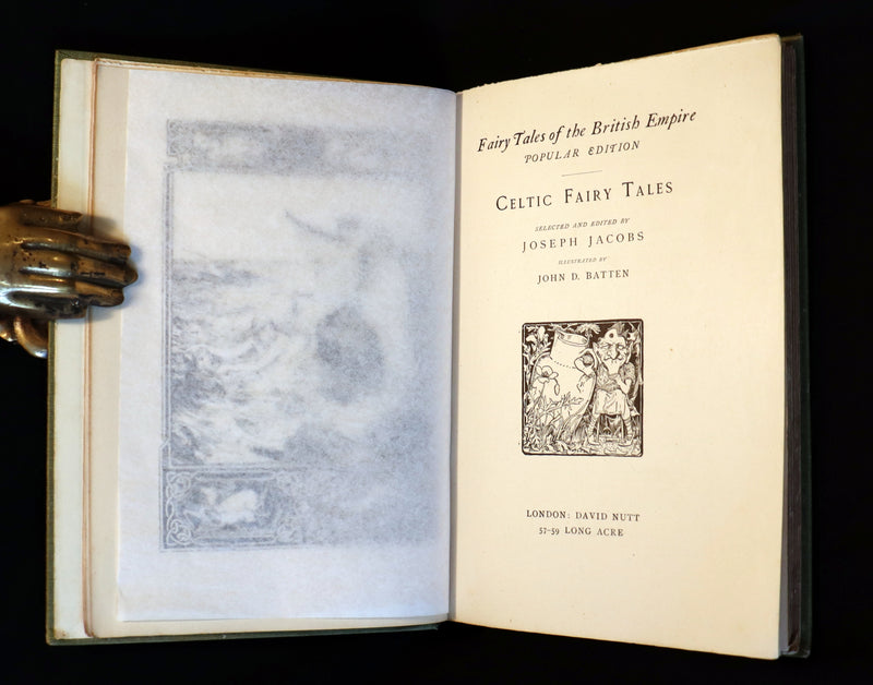 1895 Scarce Victorian Book - CELTIC Fairy Tales by Joseph Jacobs Illustrated by John D. Batten.