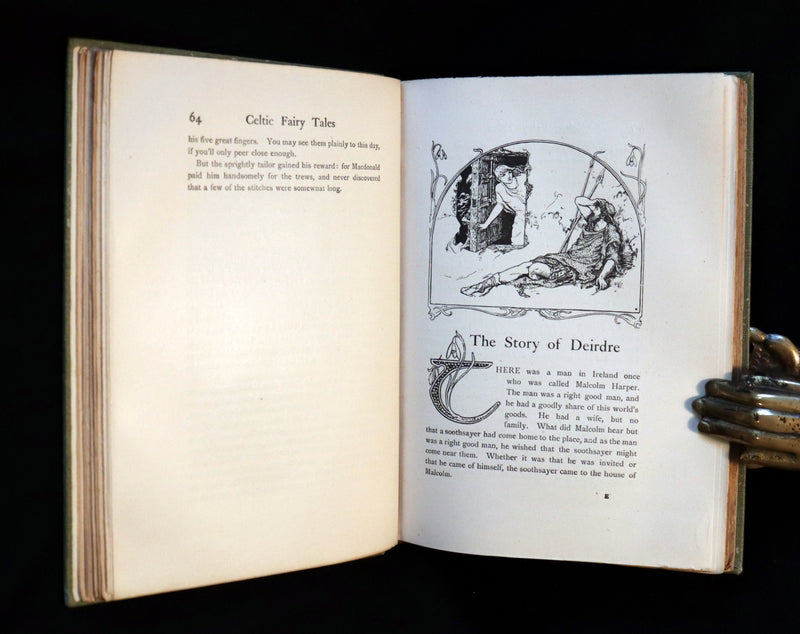 1895 Scarce Victorian Book - CELTIC Fairy Tales by Joseph Jacobs Illustrated by John D. Batten.