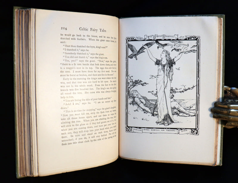1895 Scarce Victorian Book - CELTIC Fairy Tales by Joseph Jacobs Illustrated by John D. Batten.