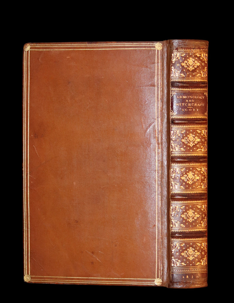 1830 1stED bound by The Morrell Bindery - Letters on Demonology & Witchcraft color illustrated by Cruikshank.