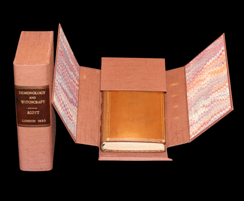 1830 1stED bound by The Morrell Bindery - Letters on Demonology & Witchcraft color illustrated by Cruikshank.