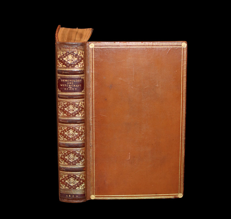 1830 1stED bound by The Morrell Bindery - Letters on Demonology & Witchcraft color illustrated by Cruikshank.