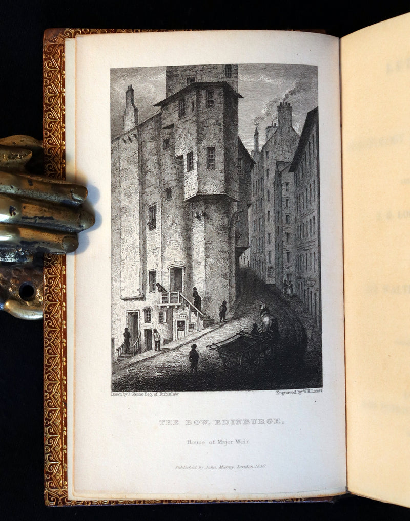 1830 1stED bound by The Morrell Bindery - Letters on Demonology & Witchcraft color illustrated by Cruikshank.