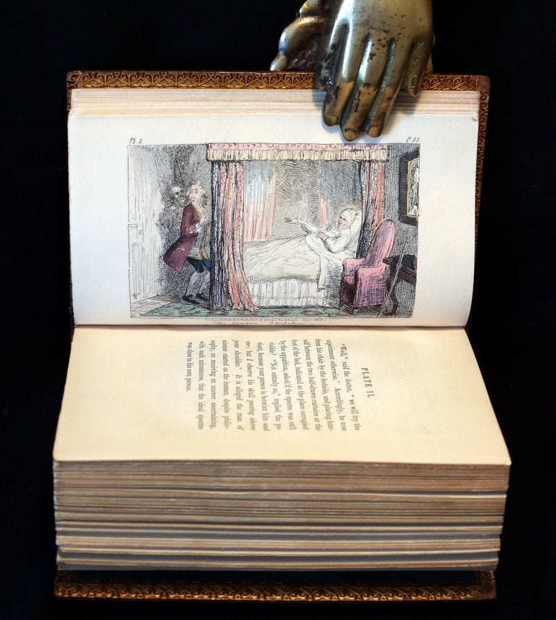 1830 1stED bound by The Morrell Bindery - Letters on Demonology & Witchcraft color illustrated by Cruikshank.