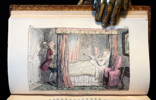 1830 1stED bound by The Morrell Bindery - Letters on Demonology & Witchcraft color illustrated by Cruikshank.