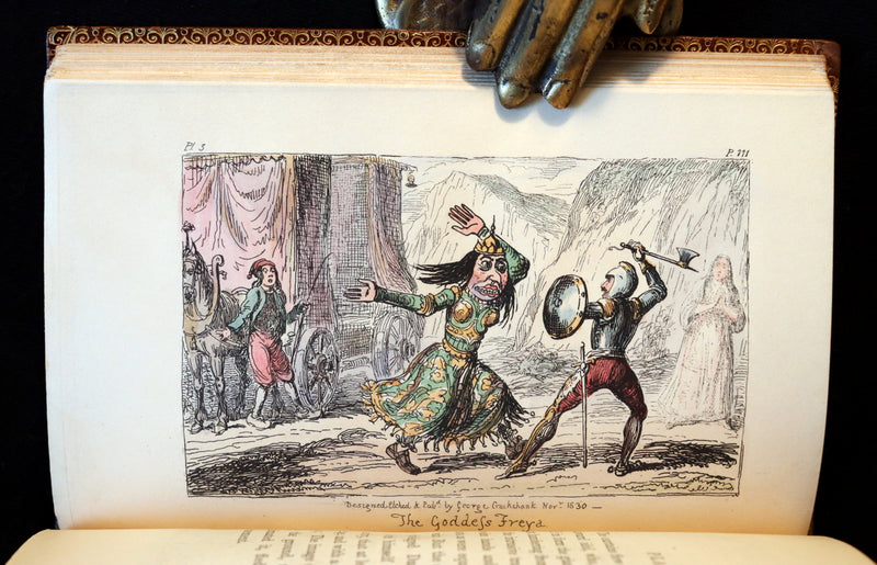 1830 1stED bound by The Morrell Bindery - Letters on Demonology & Witchcraft color illustrated by Cruikshank.