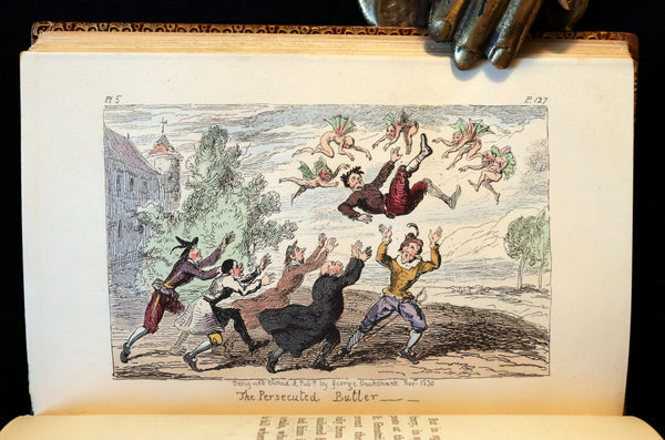 1830 1stED bound by The Morrell Bindery - Letters on Demonology & Witchcraft color illustrated by Cruikshank.