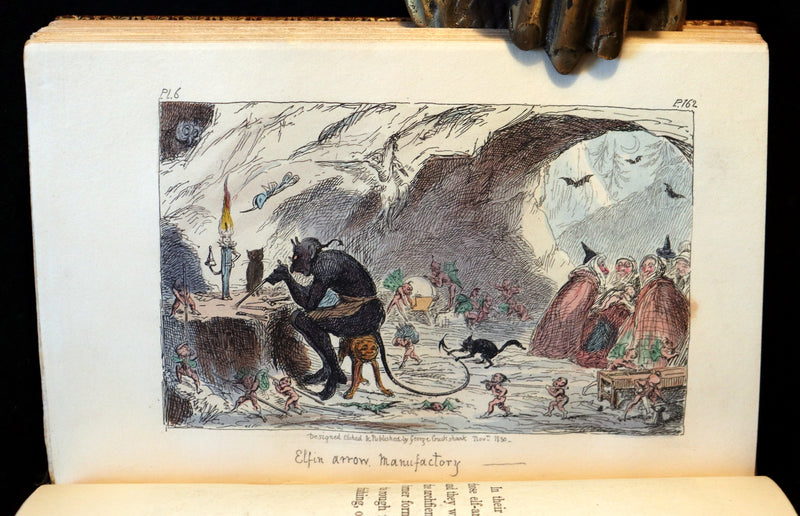 1830 1stED bound by The Morrell Bindery - Letters on Demonology & Witchcraft color illustrated by Cruikshank.