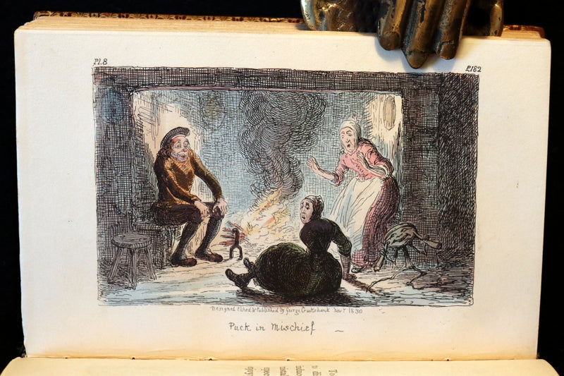 1830 1stED bound by The Morrell Bindery - Letters on Demonology & Witchcraft color illustrated by Cruikshank.