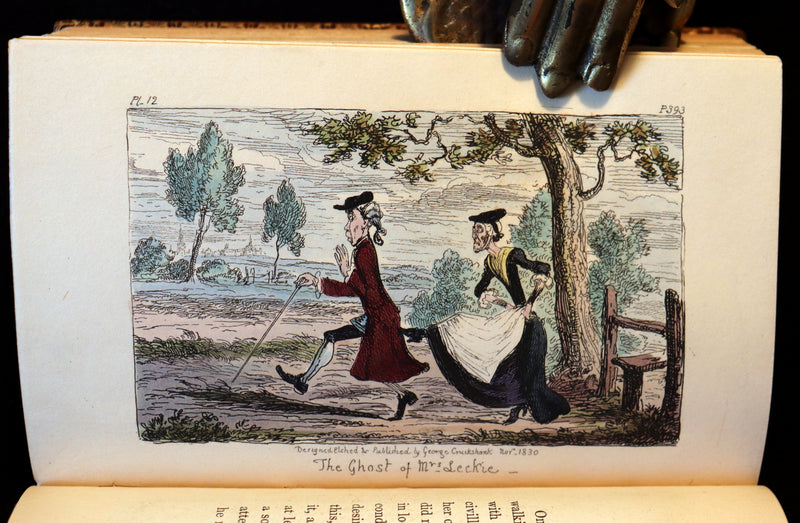 1830 1stED bound by The Morrell Bindery - Letters on Demonology & Witchcraft color illustrated by Cruikshank.