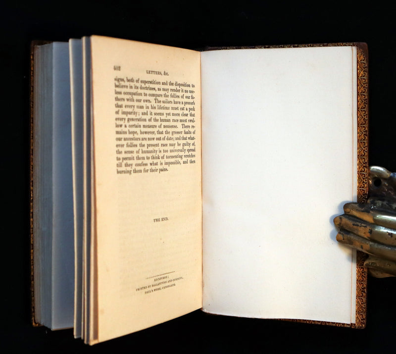 1830 1stED bound by The Morrell Bindery - Letters on Demonology & Witchcraft color illustrated by Cruikshank.
