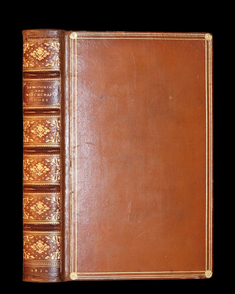 1830 1stED bound by The Morrell Bindery - Letters on Demonology & Witchcraft color illustrated by Cruikshank.