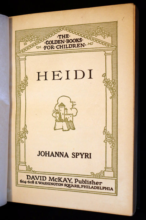 1922 Rare Book - HEIDI by Johanna Spyri beautifully Illustrated.