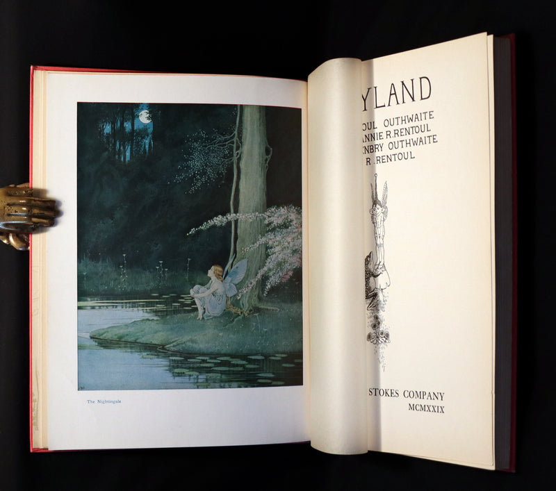 1929 Rare Color Illustrated Book ~ FAIRYLAND by Ida Rentoul Outhwaite. First US Edition.