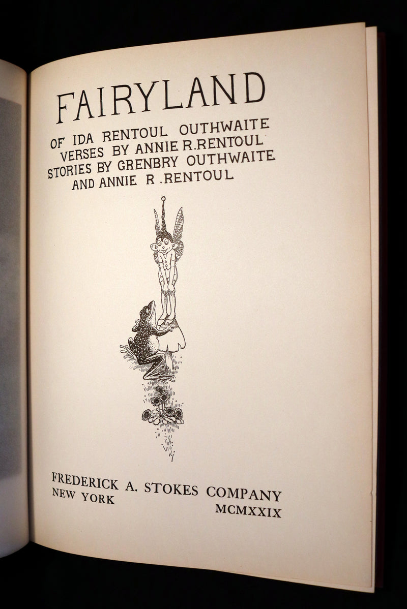 1929 Rare Color Illustrated Book ~ FAIRYLAND by Ida Rentoul Outhwaite. First US Edition.
