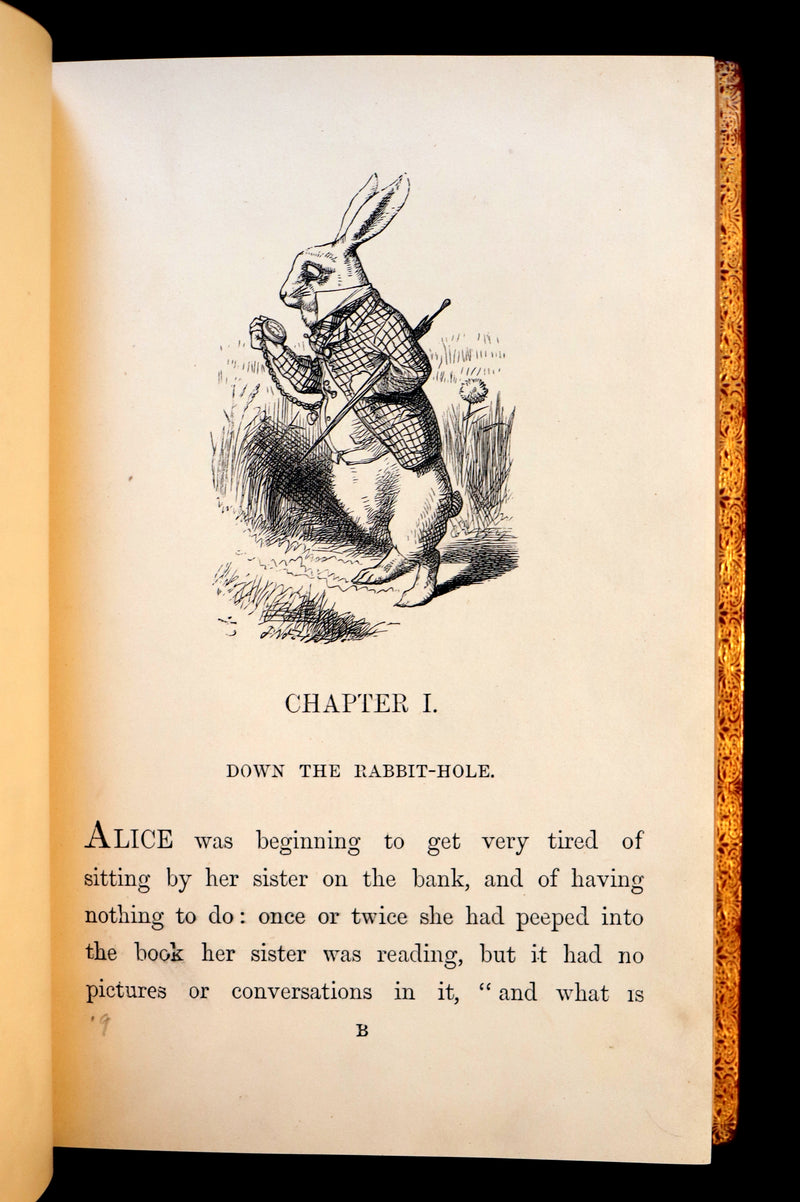 1872 Fine Bayntun-Riviere Binding - Alice's Adventures in Wonderland by Lewis Carroll.
