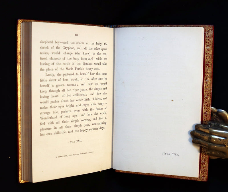 1872 Fine Bayntun-Riviere Binding - Alice's Adventures in Wonderland by Lewis Carroll.