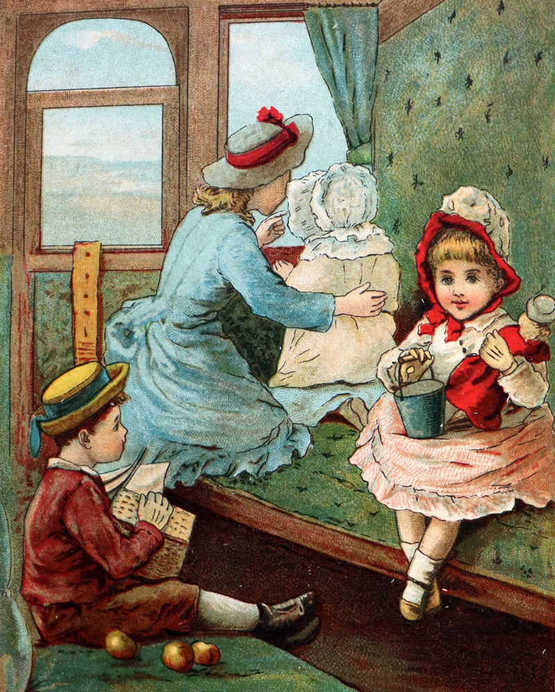 1885 Scarce Victorian Children Book - PEEPS into CHILD LIFE illustrated by Emily J. Harding.
