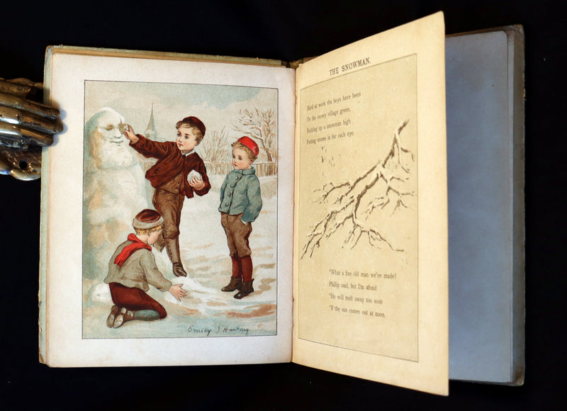 1885 Scarce Victorian Children Book - PEEPS into CHILD LIFE illustrated by Emily J. Harding.