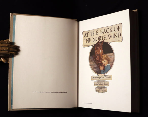 1919 First Edition Book - AT THE BACK OF THE NORTH WIND Illustrated by Jessie Willcox Smith.