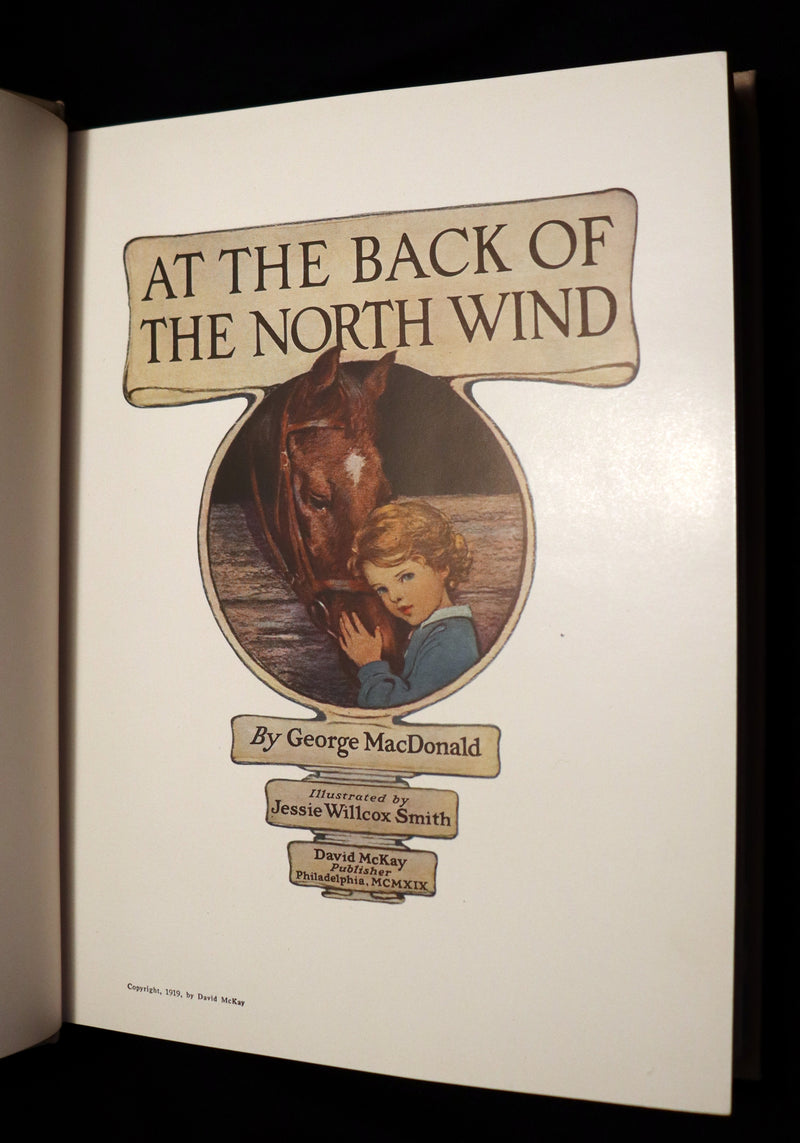 1919 First Edition Book - AT THE BACK OF THE NORTH WIND Illustrated by Jessie Willcox Smith.