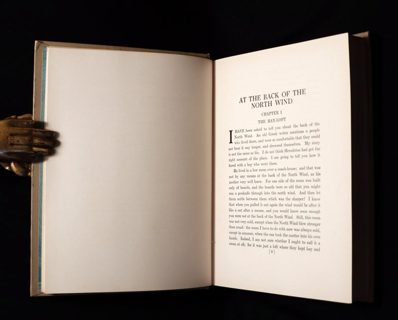 1919 First Edition Book - AT THE BACK OF THE NORTH WIND Illustrated by Jessie Willcox Smith.