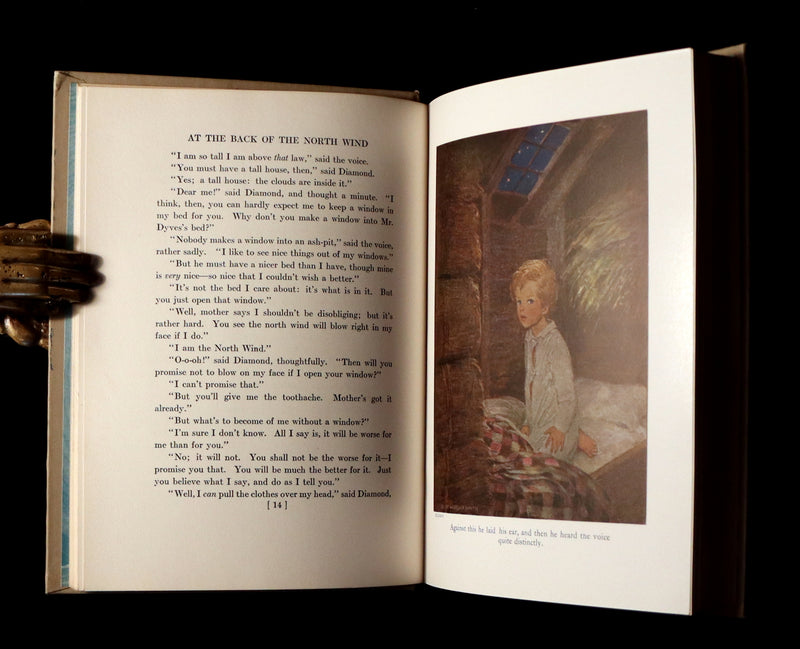 1919 First Edition Book - AT THE BACK OF THE NORTH WIND Illustrated by Jessie Willcox Smith.