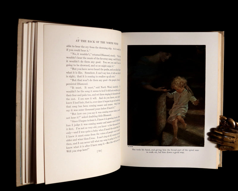 1919 First Edition Book - AT THE BACK OF THE NORTH WIND Illustrated by Jessie Willcox Smith.
