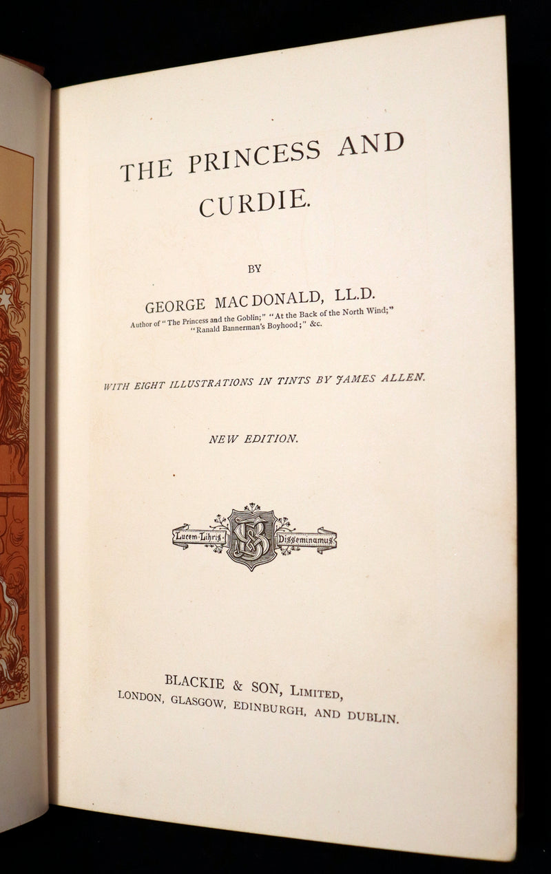1890 Scarce Book - The Princess And Curdie by George Macdonald illustrated by James Allen.