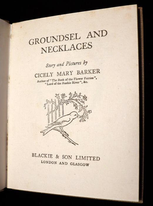 1946 Rare Book - Cicely Mary Barker - GROUNDSEL and NECKLACES.