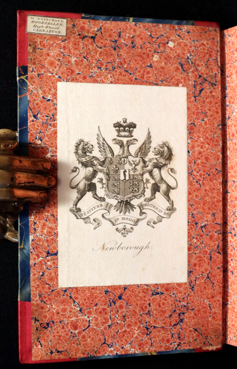 1822 Rare First Edition Book set in Regency binding - The PIRATE by Walter Scott. Baron Newborough copy.