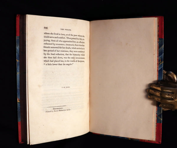 1822 Rare First Edition Book set in Regency binding - The PIRATE by Walter Scott. Baron Newborough copy.