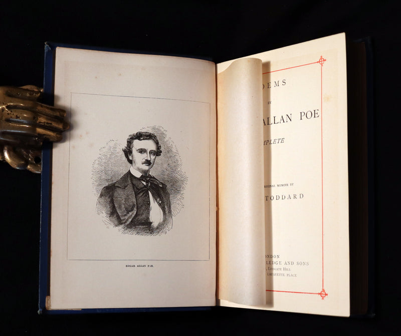 1890 Rare Book - Poems by Edgar Allan POE (The Raven, Lenore, Ulalume, ...). Complete.