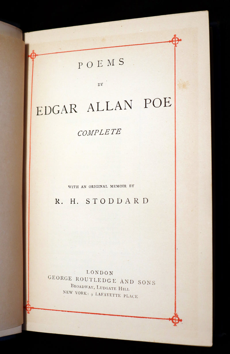 1890 Rare Book - Poems by Edgar Allan POE (The Raven, Lenore, Ulalume, ...). Complete.