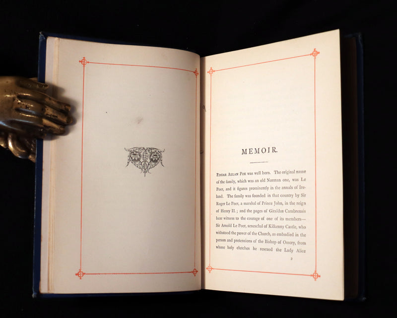 1890 Rare Book - Poems by Edgar Allan POE (The Raven, Lenore, Ulalume, ...). Complete.