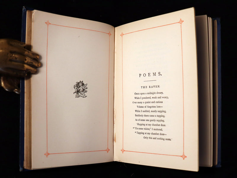1890 Rare Book - Poems by Edgar Allan POE (The Raven, Lenore, Ulalume, ...). Complete.